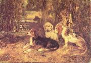 Alexandre-Gabriel Decamps Jagdhunde oil painting on canvas